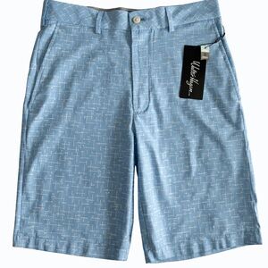 NWT Walter Hagen Men's Light Blue Golf Club Patterned Shorts
